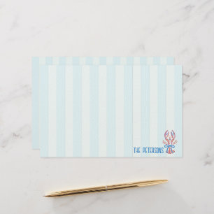 Schattige Kust Handgetekende Kreeft Briefpapier