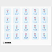 Schattige Kust Handgetekende Kreeft Vierkante Sticker (Vel)