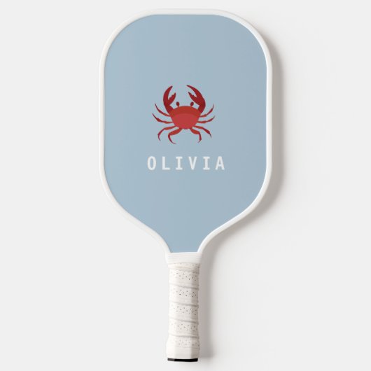 Schattige kustkrabmonogram pickleball paddle (Achterkant)