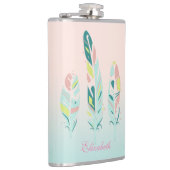 Schattige Kute Modern Girly Feathers Heupfles (Rechts)