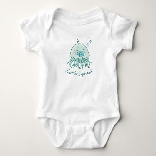 Schattige kwal baby shower Kawaii blauwe jongen Romper (Voorkant)