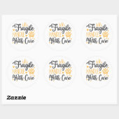 Schattige KWETSBARE Handle With Care-labels | Esth Ronde Sticker (Vel)