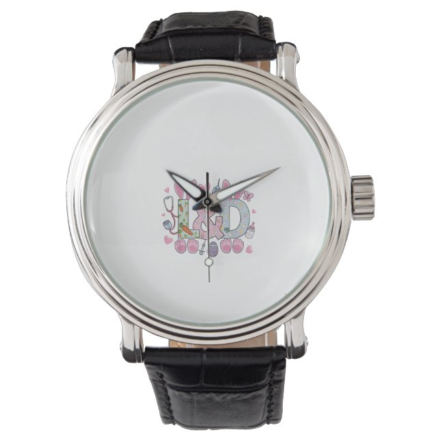 Schattige L&D baring en bevalling verpleegster Pas Horloge (Voorkant)
