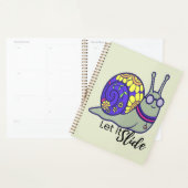Schattige 'Laat het Glijden' Slakken Planner – Whi (Display)