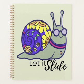 Schattige 'Laat het Glijden' Slakken Planner – Whi