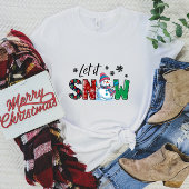 Schattige Laat het Sneeuwman Kerst T-shirt