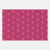 Schattige Laat Het Sneeuwrood Vrolijk Kerstcitaat  Inpakpapier Vel (Voorkant 2)