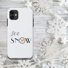 Schattige Laat het Sneeuwsneeuwman Case-Mate iPhone Case