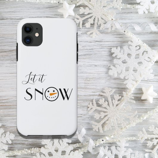 Schattige Laat het Sneeuwsneeuwman Case-Mate iPhone Case