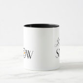 Schattige Laat het Sneeuwsneeuwman Modern Mok (Midden)