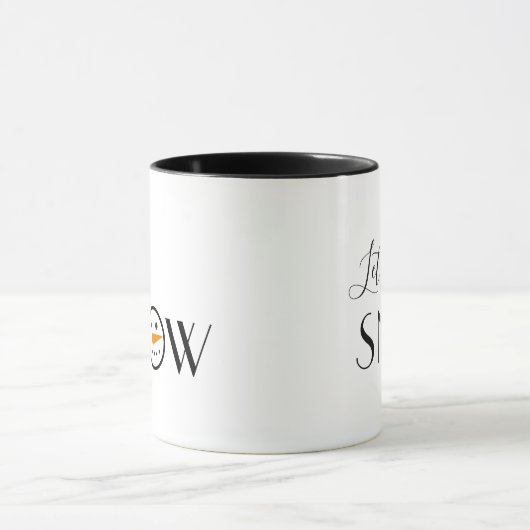 Schattige Laat het Sneeuwsneeuwman Modern Mok (Midden)