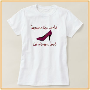 Schattige laat vrouwen leiden hoge hak Shirt