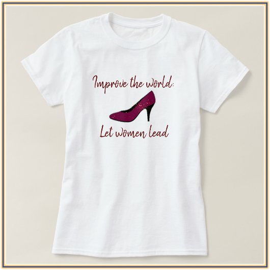Schattige laat vrouwen leiden hoge hak Shirt