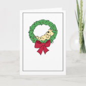 Schattige Lab Puppy Krans Modern Blank Feestdagen Kaart (Voorkant)