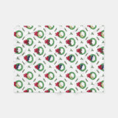 Schattige Lab Puppy Vakantie Kransen Patroon Fleece Deken (Voorkant (Horizontaal))