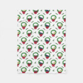 Schattige Lab Puppy Vakantie Kransen Patroon Fleece Deken (Voorkant)