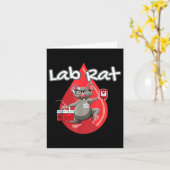 Schattige Lab Rat Bloedbank Medisch Technoloog Sci Kaart (Gele Bloem)