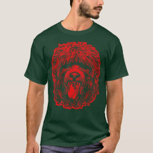 Schattige Labradle met tong uitsteken rode versie T-shirt