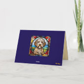 Schattige Labradoodle Groet Kaart (Achterkant)