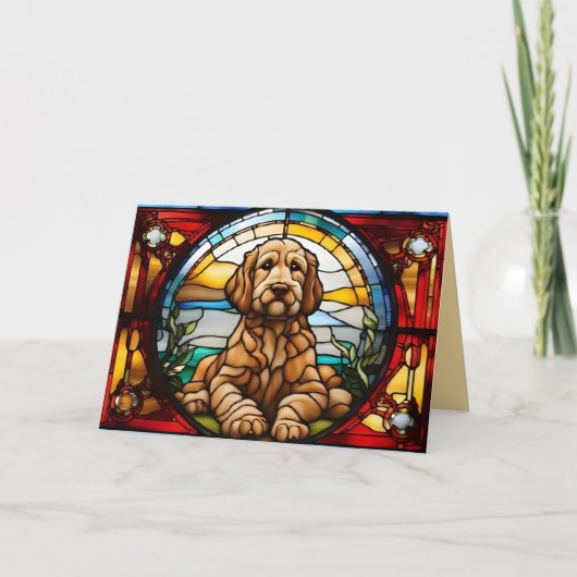 Schattige Labradoodle Groet Kaart (Voorkant)