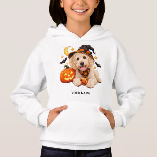 Schattige Labradoodle Heks Halloween Kinderen