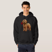 ‏Schattige Labradoodle Hond Hoodie (Voorkant volledig)
