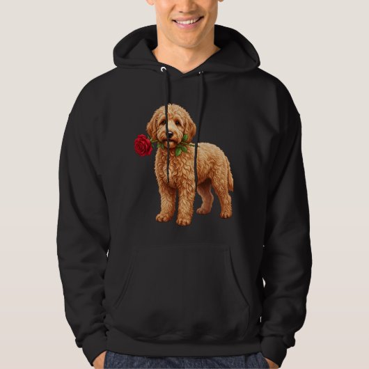 ‏Schattige Labradoodle Hond Hoodie (Voorkant)