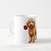 Schattige Labradoodle Hond Koffiemok (Voorkant links)