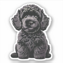 Schattige Labradoodle Puppy Doodle Dog Vinyl Stick