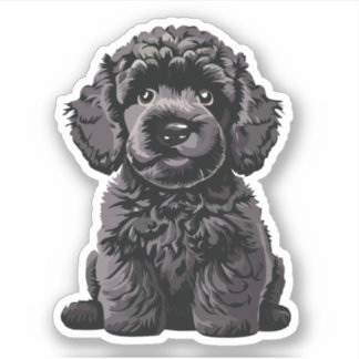 Schattige Labradoodle Puppy Doodle Dog Vinyl Stick Sticker