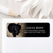 Schattige Labrador custom retour adres label (Insitu)