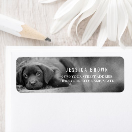 Schattige  Labrador custom retour adres label (Insitu)