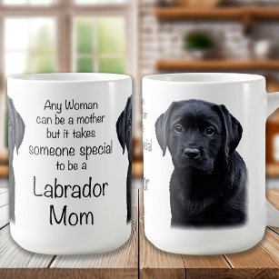 Schattige Labrador Dog Moeder Zwart Lab Puppy Koffiemok