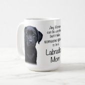 Schattige Labrador Dog Moeder Zwart Lab Puppy Koffiemok (Voorkant links)