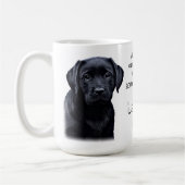 Schattige Labrador Dog Moeder Zwart Lab Puppy Koffiemok (Links)