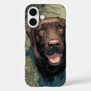 Schattige Labrador in Water Phonehoes – Schattig Z iPhone 16 Hoesje