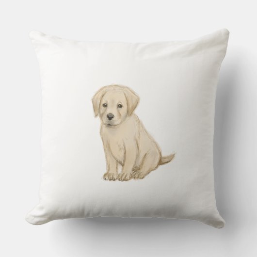 Schattige labrador puppy sketch kussen (Voorkant)