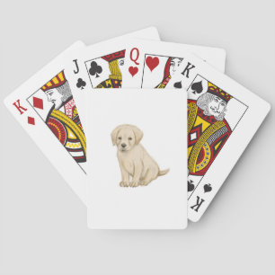 Schattige labrador puppy sketch pokerkaarten