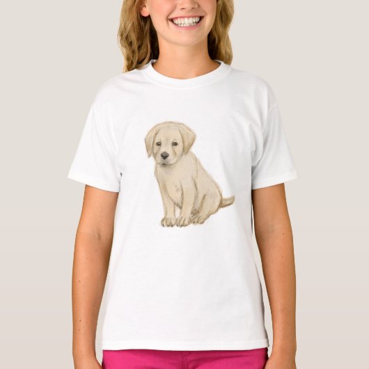 Schattige labrador puppy sketch t-shirt (Voorkant)