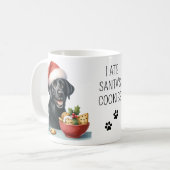 Schattige Labrador Retriever Christmas Puppy Dog Koffiemok (Voorkant links)