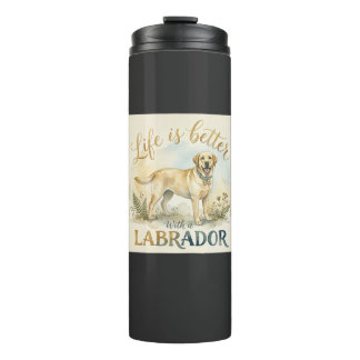 Schattige Labrador Retriever Hond Liefhebber Thermosbeker