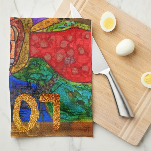 Schattige Labrador Retriever Hondenkeukenhanddoek Theedoek (Quarter Fold)