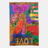 Schattige Labrador Retriever Hondenkeukenhanddoek Theedoek (Verticaal)