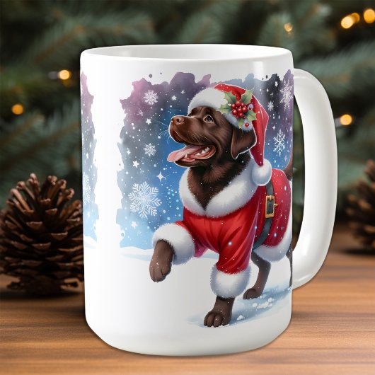 Schattige Labrador Retriever Puppy Dog Christmas Koffiemok