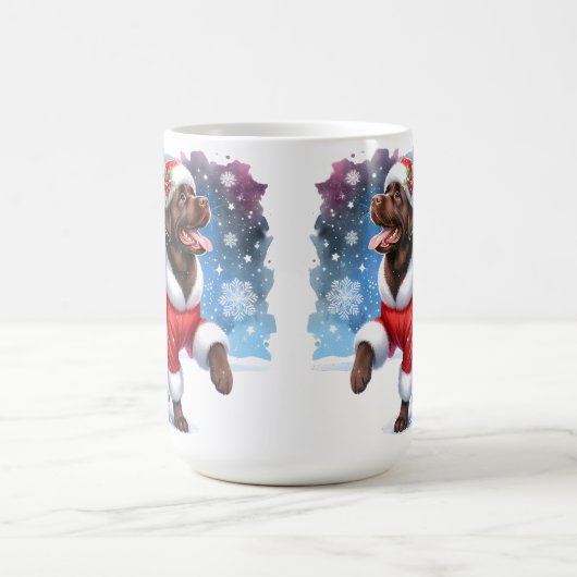 Schattige Labrador Retriever Puppy Dog Christmas Koffiemok (Center)