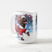 Schattige Labrador Retriever Puppy Dog Christmas Koffiemok (Voorkant links)