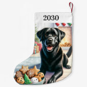 Schattige Labrador Retriever Santa Cookies Hondenl Kleine Kerstsok (Achterkant)