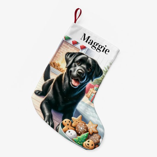 Schattige Labrador Retriever Santa Cookies Hondenl Kleine Kerstsok