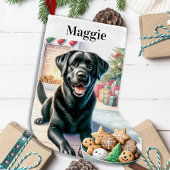 Schattige Labrador Retriever Santa Cookies Hondenl Kleine Kerstsok