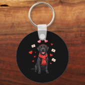Schattige Labrador Valentijnsdag Hond Moeder - Gra Sleutelhanger (Voorkant)